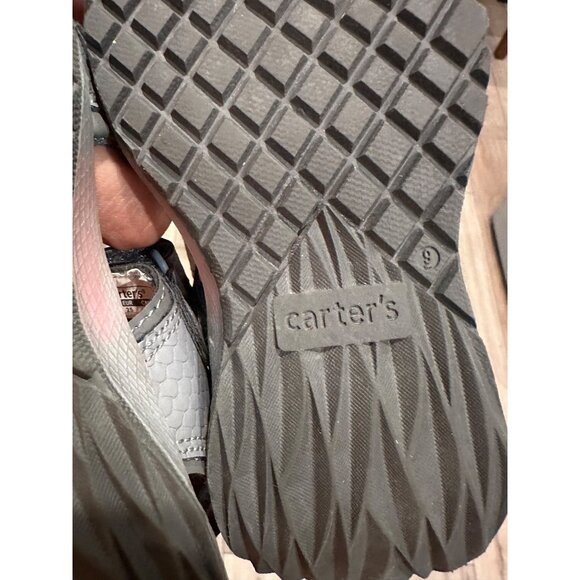 Carters Toddler Shark Themed Sandals Gray & Red Size 9M - Picture 7 of 7